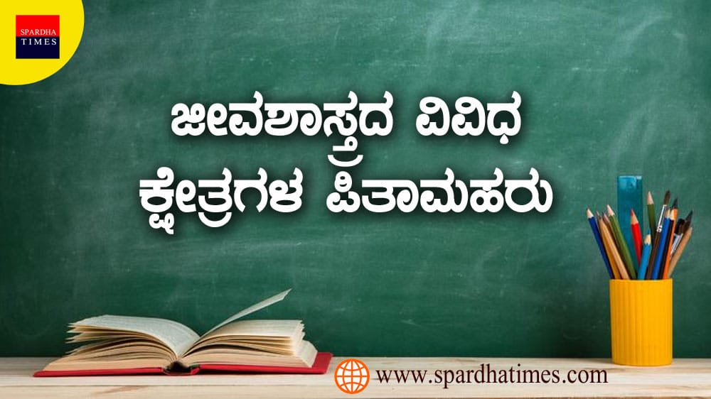 ಜೀವಶಾಸ್ತ್ರದ ವಿವಿಧ ಕ್ಷೇತ್ರಗಳ ಪಿತಾಮಹರು