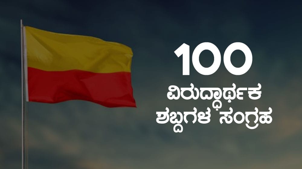 100 ವಿರುದ್ಧಾರ್ಥಕ ಶಬ್ದಗಳ ಸಂಗ್ರಹ