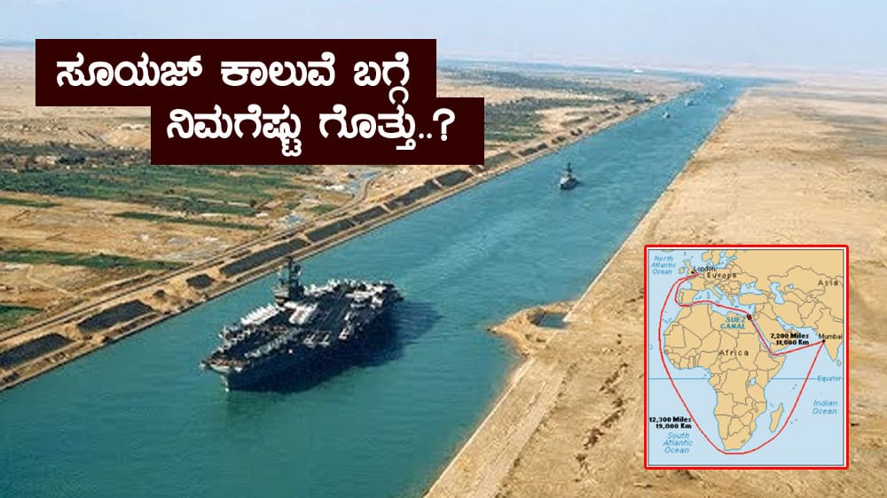 ಸೂಯಜ್ ಕಾಲುವೆ ಬಗ್ಗೆ ನಿಮಗೆಷ್ಟು ಗೊತ್ತು..?