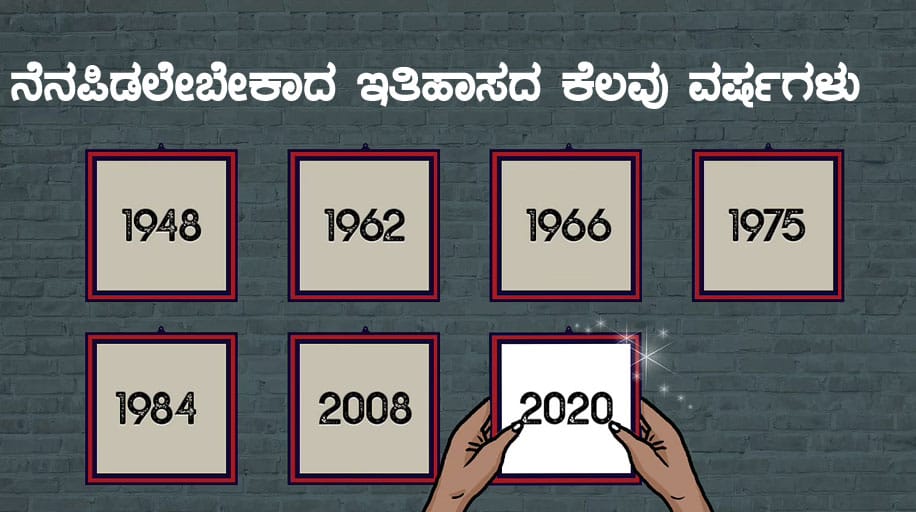 ನೆನಪಿಡಲೇಬೇಕಾದ ಇತಿಹಾಸದ ಕೆಲವು ವರ್ಷಗಳು