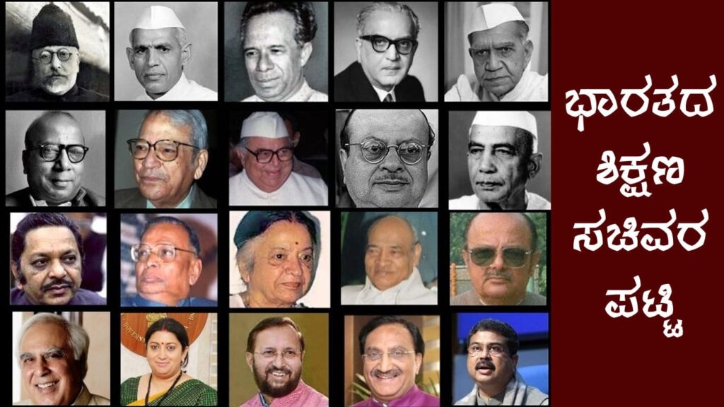 ಭಾರತದ ಶಿಕ್ಷಣ ಸಚಿವರ ಪಟ್ಟಿ