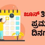 ಜೂನ್ ತಿಂಗಳ ಪ್ರಮುಖ ದಿನಗಳು / Important days in June