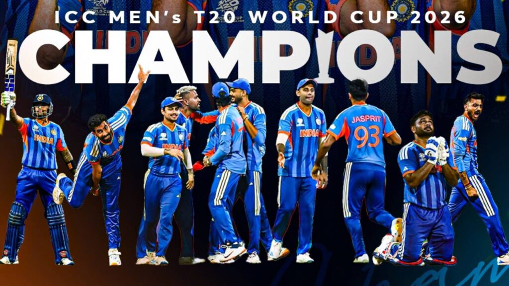 3ನೇ ಬಾರಿಗೆ ಟಿ20 ವಿಶ್ವಕಪ್‌ ಗೆದ್ದ ಟೀಮ್ ಇಂಡಿಯಾ